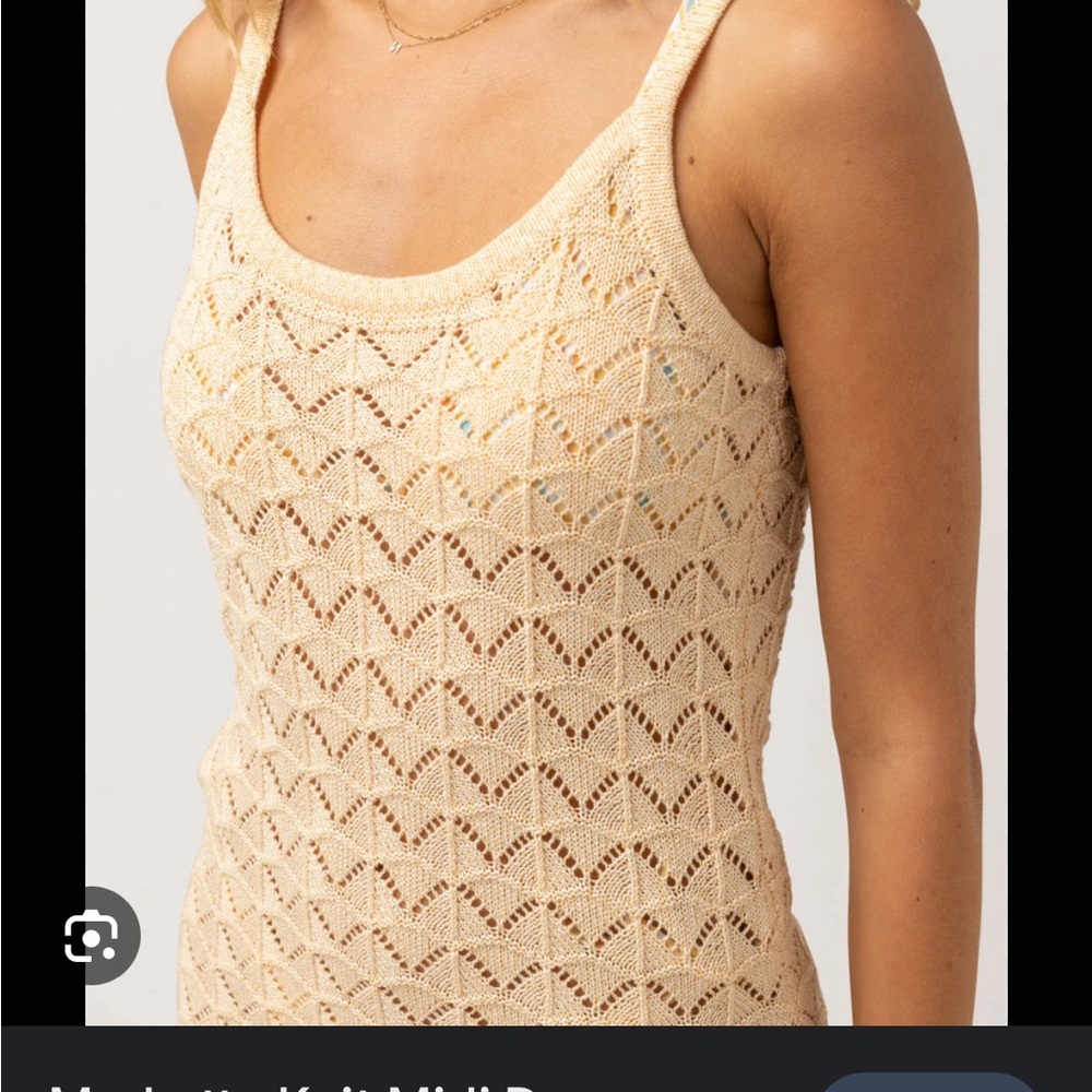 Rhythm Marketta Knit Midi Dress in Cream NWT - Picture 7 of 8